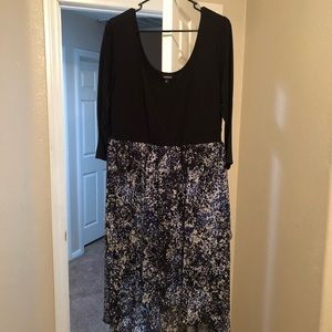 High low 3/4 sleeve dress